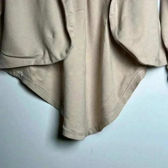 Hybrid & Company Ruched Sleeve Brown Blazer Hi Lo Size Small - Picture 6 of 10